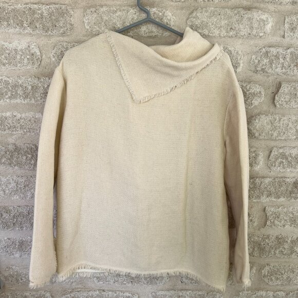 By Malene Birger sweater ivory cream gold buttons cowl neck EU32 - Picture 7 of 9